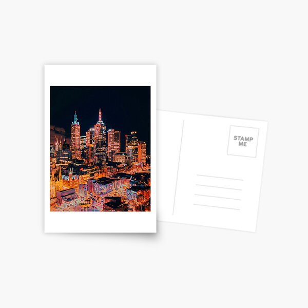 Item preview, Melbourne Skyline designed and sold by Sofia-Draws.
