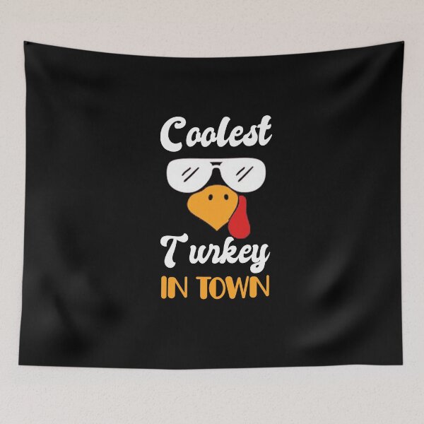 Item preview, Coolest Turkey In Town, Silly Turkey Face - Funny Thanksgiving Fall Joke Humor designed and sold by AMINE  ★★★★★.