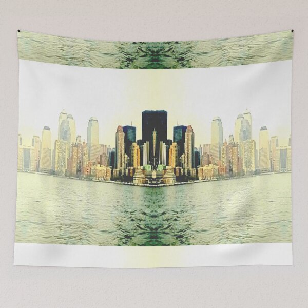 Item preview, New York cityscape mirror image designed and sold by glowvim.