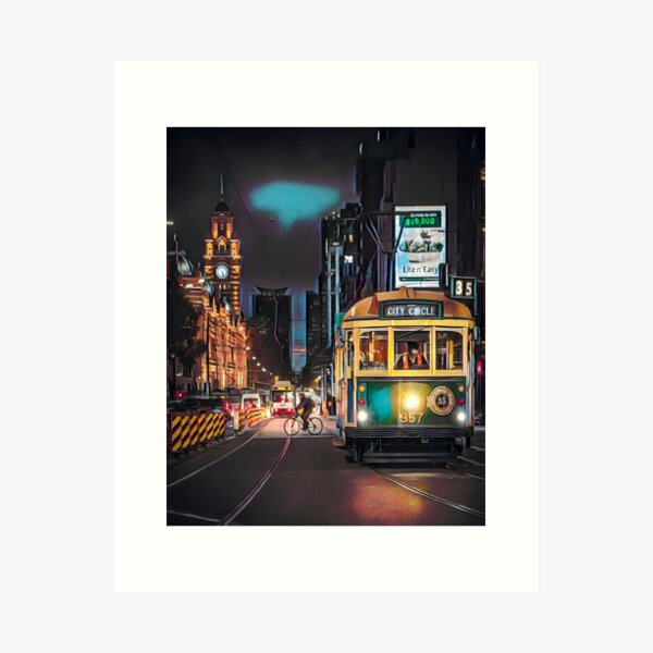 Item preview, Melbourne by Night designed and sold by Sofia-Draws.