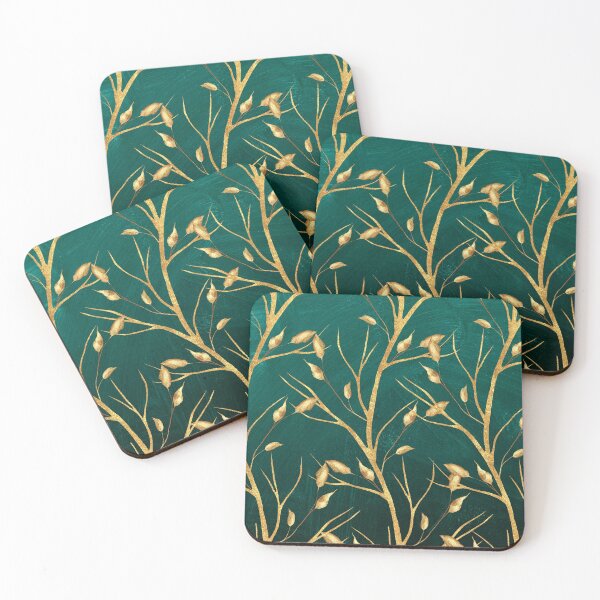 Item preview, Gren and Gold Tropical Pattern designed and sold by Harman83.