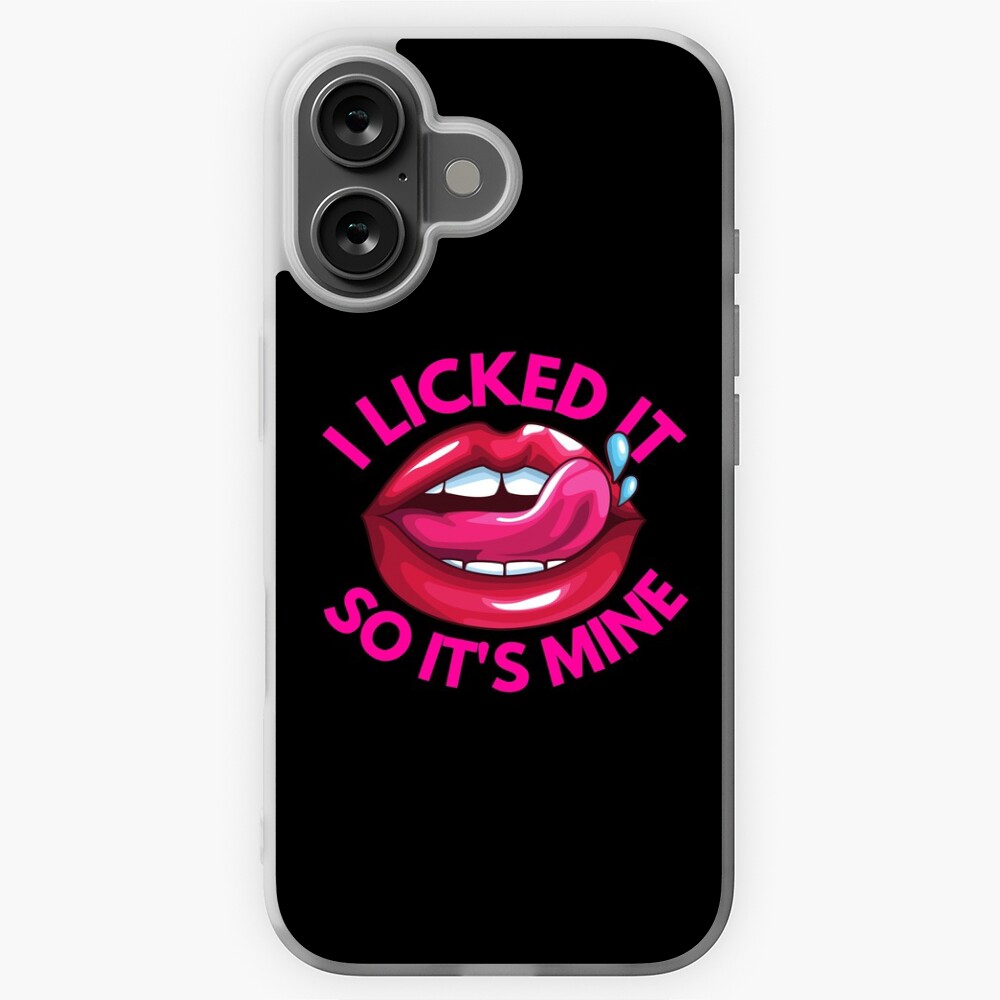 Funny I Licked It So Its Mine - Naughty Cute Flirty Men Women Kid Valentine Saying Sticker