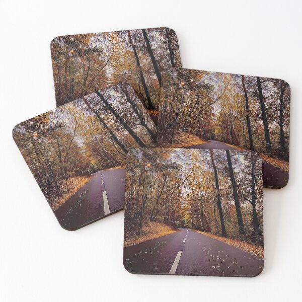 Item preview, A road trough the forest during autumn designed and sold by HenrikGPhoto.