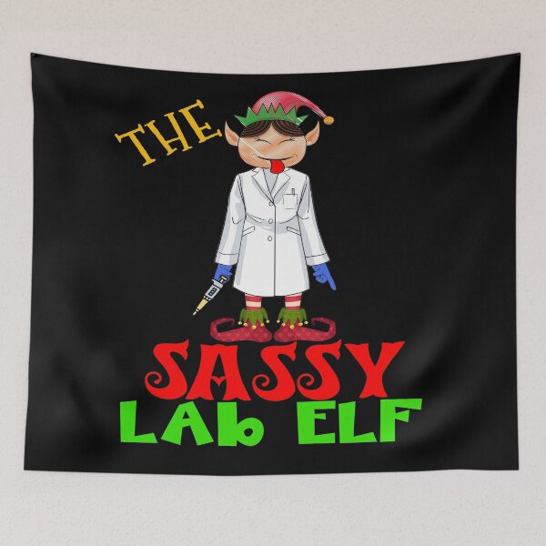 Item preview, THE SASSY LAB ELF FUNNY CHRISTMAS MEDICAL LAB SCIENTIST TECH SCIENTIST MICROBIOLOGY designed and sold by Hippiesole.