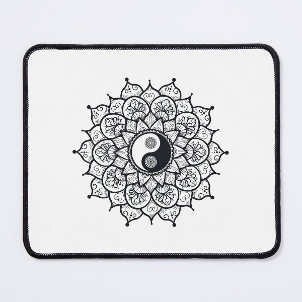 Item preview, yin yang elaborate floral mandala designed and sold by Bizarro23.