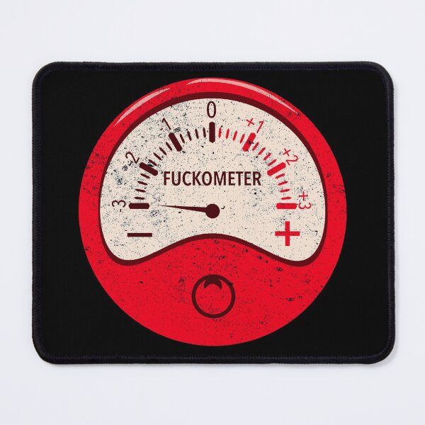 Item preview, Red Fuckometer Retro Vintage Distressed Patch Gauge Speedometer designed and sold by GraphifyArt.