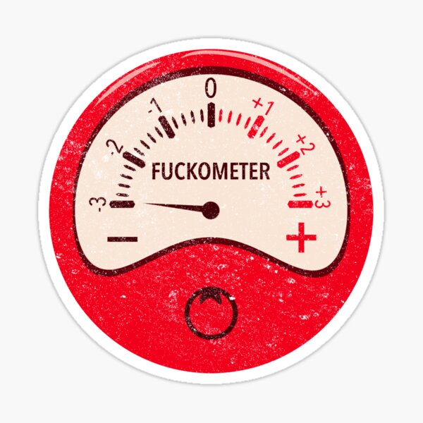 Artikel-Vorschau von Rot Fuckometer Retro Vintage Distressed Patch Messgerät Tachometer, designt und verkauft von GraphifyArt.