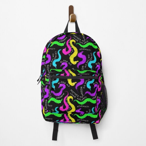 Item preview, Worm on a string Violence Bright Colored Crime Woerms on Black designed and sold by JamieWetzel.