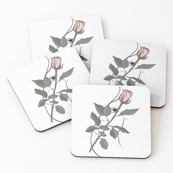 Item preview, Beautiful Rose | Feminin Line Art in Black On White Background designed and sold by Rainbows Rock.