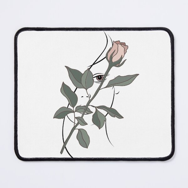 Item preview, Beautiful Rose | Feminin Line Art in Black On White Background designed and sold by Rainbows Rock.