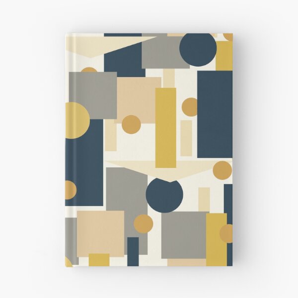 Item preview, Mid-Century Modern Geometrica Pattern in Navy Blue, Mustard, Beige, Grey, and Cream designed and sold by kierkegaard.