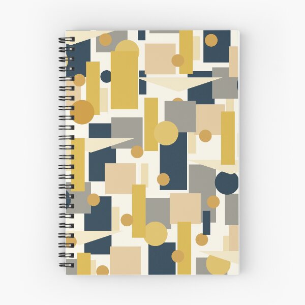 Item preview, Mid-Century Modern Geometrica Pattern in Navy Blue, Mustard, Beige, Grey, and Cream designed and sold by kierkegaard.
