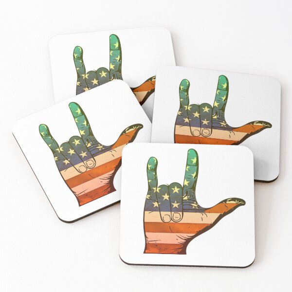 Item preview, Stylish ASL Love symbol with American flag designed and sold by BubbleCrumbs.