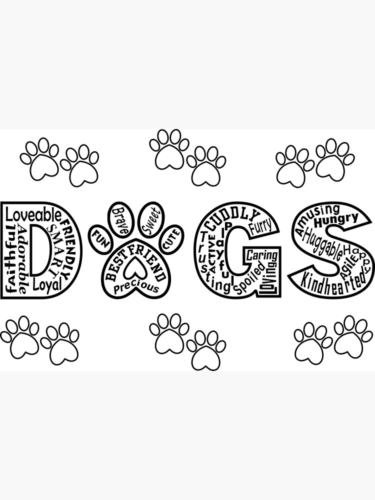 dogs-with-words-describing-dogs-poster-for-sale-by-rhondacav-redbubble