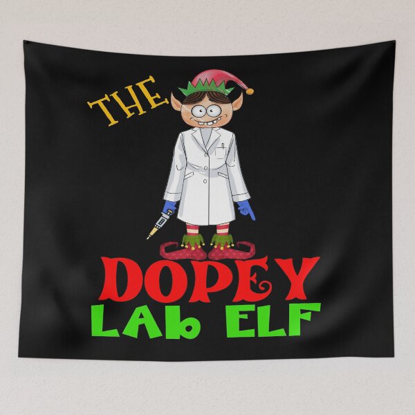 Item preview, THE DOPEY LAB ELF FUNNY CHRISTMAS MEDICAL LAB SCIENTIST TECH SCIENTIST MICROBIOLOGY designed and sold by Hippiesole.