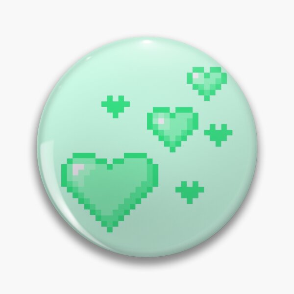 Item preview, Cute green heart pixel art  designed and sold by Valentine145.