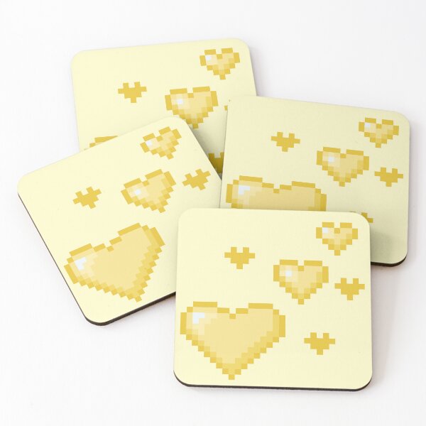 Item preview, Cute yellow heart pixel art  designed and sold by Valentine145.