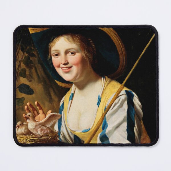 Item preview, Shepherdess with Doves - Gerard van Honthorst designed and sold by brushandframes.
