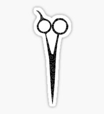Scissors-Black Sticker