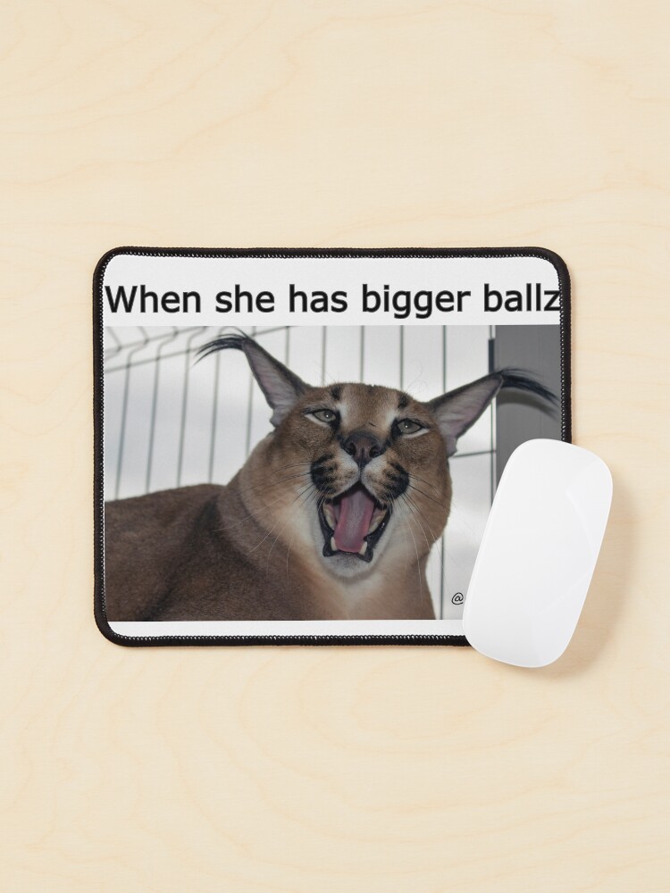 Caracal Cat Big Floppa Meme Mouse Pad Anti-Slip Rubber Mousepad