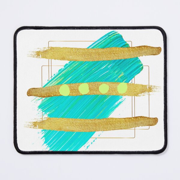 Item preview, Turquoise and Gold Abstract - abstract designed and sold by Jessi-Sketches.