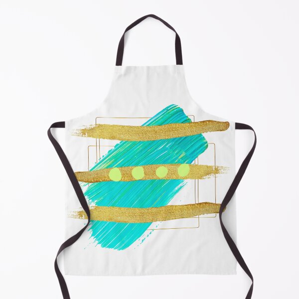Item preview, Turquoise and Gold Abstract - abstract designed and sold by Jessi-Sketches.