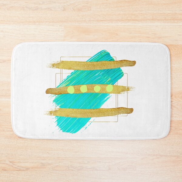 Item preview, Turquoise and Gold Abstract - abstract designed and sold by Jessi-Sketches.