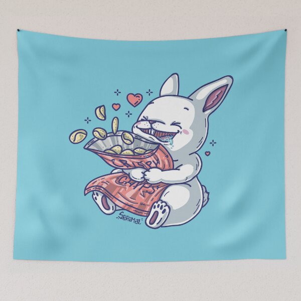 Item preview, Cute bunny rabbit loving crispy potato chips designed and sold by SPIRIMAL.