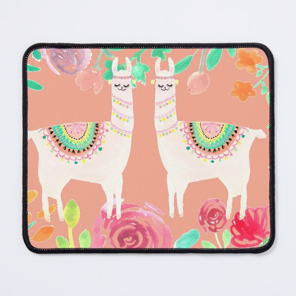 Item preview, Llama in floral paradise | Watercolor | Pattern  designed and sold by Harpley Design Studio.