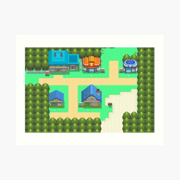 "Sandgem Town Map" Art Print for Sale by Biochao Redbubble