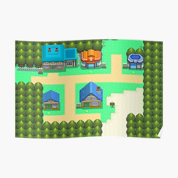 Sandgem Town Map Poster By Biochao Redbubble