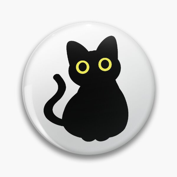 Item preview, Cute Black Cat with Big Yellow Eyes designed and sold by ComfyKat.