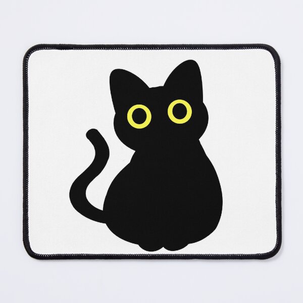 Item preview, Cute Black Cat with Big Yellow Eyes designed and sold by ComfyKat.