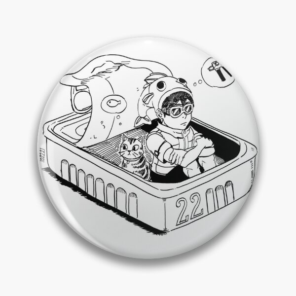 Item preview, Boy and Cat Sitting in a Can (Inktober 2021) designed and sold by rairaDraws.
