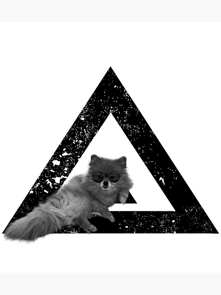 "Cool Dog with Sunglasses Chilling on a Triangle" Poster by AsinusAS