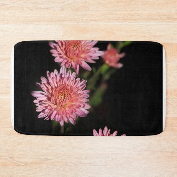 Item preview, Pink flowers on black background  designed and sold by olena2552.
