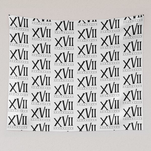 Item preview, XVII (Seventeen) Black Roman Numerals designed and sold by VicEllisArt.