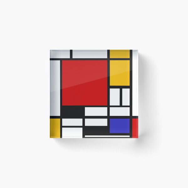 Piet Mondrian - Composition with Red, Yellow, and Blue 1942 Artwork Acrylic Block