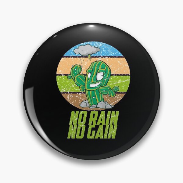 Item preview, No Rain No Gain cactus smiling under the rain funny gift idea , gym lovers designed and sold by justbejoker.
