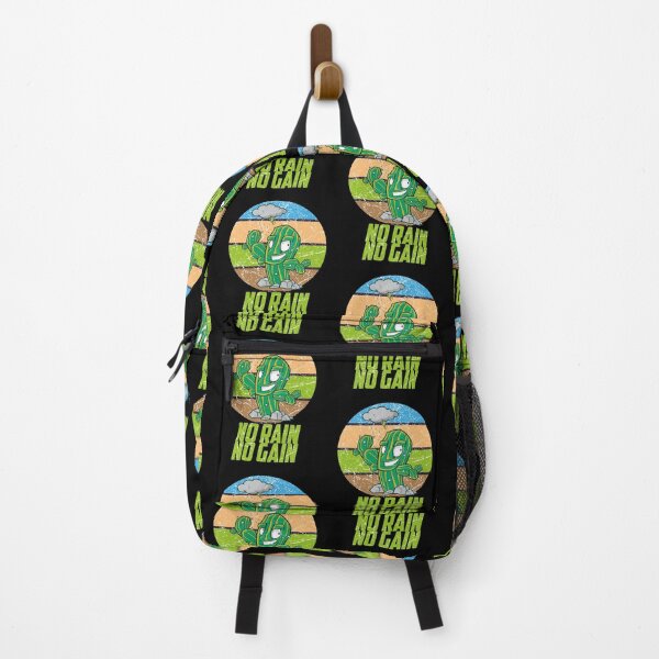 Item preview, No Rain No Gain cactus smiling under the rain funny gift idea , gym lovers designed and sold by justbejoker.