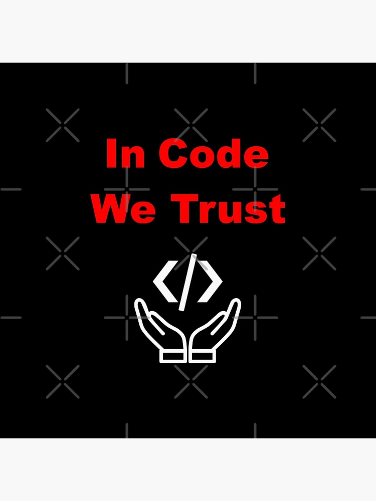 Thumbnail 5 of 5, Acrylic Block, In Code We Trust, Source Code, Software Engineer, Computer Science, Web Code, Web, WWW, Programming Humor, HTML Tag, Text on Top, Dark designed and sold by Max-Wear.