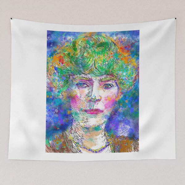 Item preview, GERTRUDE BELL watercolor and ink portrait designed and sold by lautir.