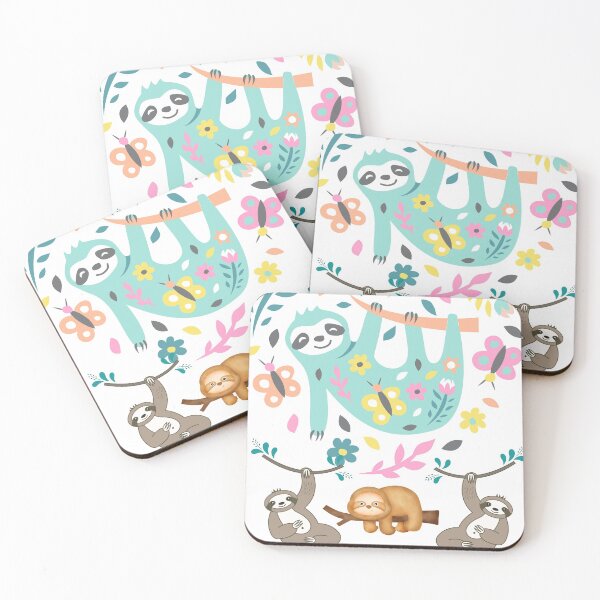Item preview, Happy Sloth Floral  designed and sold by Stylish-choice.