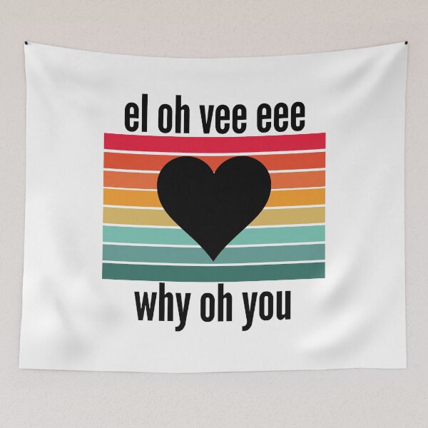 Item preview, El Oh Vee Eee Why Oh You Vintage Sunset designed and sold by PeachesMommy.