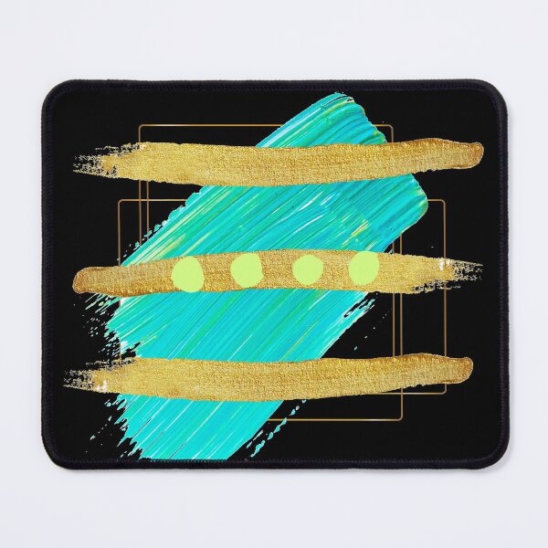 Item preview, Turquoise and Gold Abstract - abstract designed and sold by Jessi-Sketches.