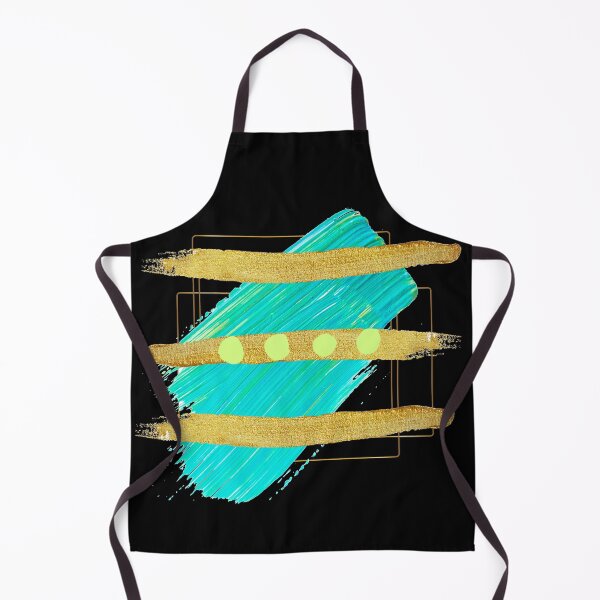 Item preview, Turquoise and Gold Abstract - abstract designed and sold by Jessi-Sketches.