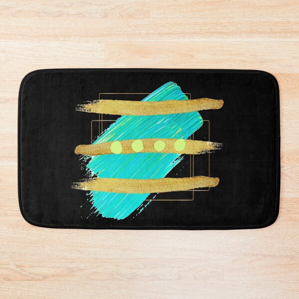Item preview, Turquoise and Gold Abstract - abstract designed and sold by Jessi-Sketches.