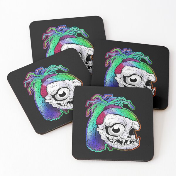 Item preview, Rainbow Dreadlock Funky Skull Skeleton designed and sold by iduzarts.