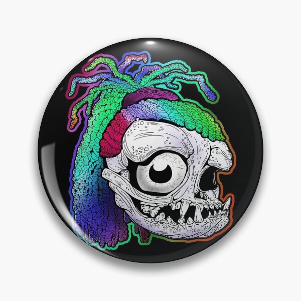 Item preview, Rainbow Dreadlock Funky Skull Skeleton designed and sold by iduzarts.