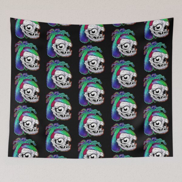 Item preview, Rainbow Dreadlock Funky Skull Skeleton designed and sold by iduzarts.